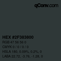 Color code: HEX #2F383800 | qconv.com