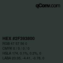 Color code: HEX #2F393800 | qconv.com