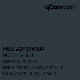 Color code: HEX #2F394100 | qconv.com