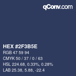 Código de color: HEX #2F3B5E | qconv.com