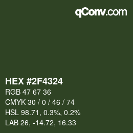 Color code: HEX #2F4324 | qconv.com