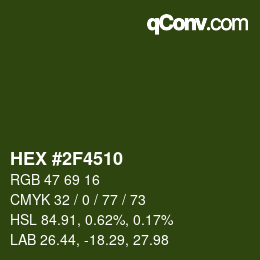 Color code: HEX #2F4510 | qconv.com