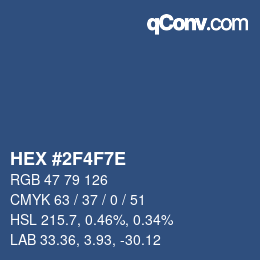 Color code: HEX #2F4F7E | qconv.com