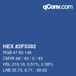 Color code: HEX #2F5392 | qconv.com