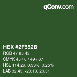 Código de color: HEX #2F552B | qconv.com