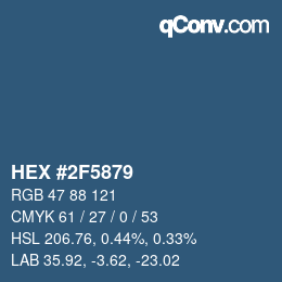 Color code: HEX #2F5879 | qconv.com