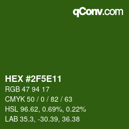 Color code: HEX #2F5E11 | qconv.com