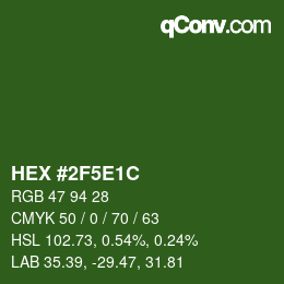 Color code: HEX #2F5E1C | qconv.com
