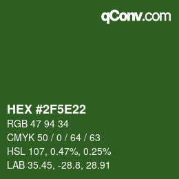 Color code: HEX #2F5E22 | qconv.com