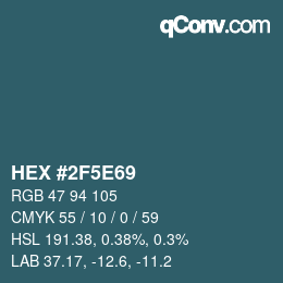 Color code: HEX #2F5E69 | qconv.com