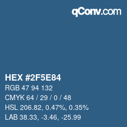 Color code: HEX #2F5E84 | qconv.com
