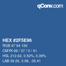 Color code: HEX #2F5E96 | qconv.com