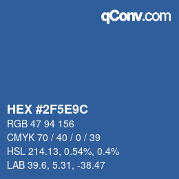 Color code: HEX #2F5E9C | qconv.com