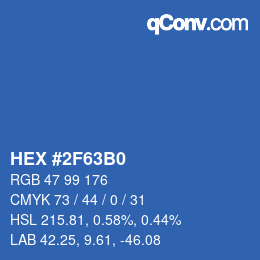 Color code: HEX #2F63B0 | qconv.com
