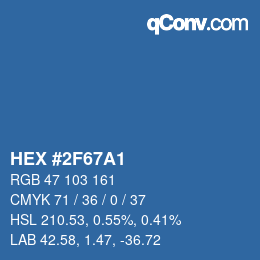 Color code: HEX #2F67A1 | qconv.com