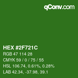 Color code: HEX #2F721C | qconv.com