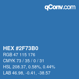 Color code: HEX #2F73B0 | qconv.com