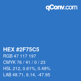 Color code: HEX #2F75C5 | qconv.com