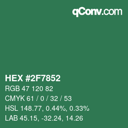 Color code: HEX #2F7852 | qconv.com