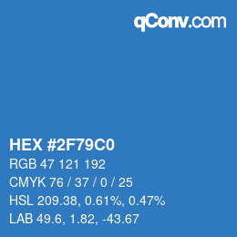 Color code: HEX #2F79C0 | qconv.com