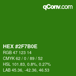 Color code: HEX #2F7B0E | qconv.com