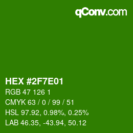 Color code: HEX #2F7E01 | qconv.com