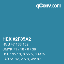 Color code: HEX #2F85A2 | qconv.com