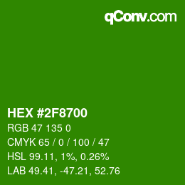 Color code: HEX #2F8700 | qconv.com