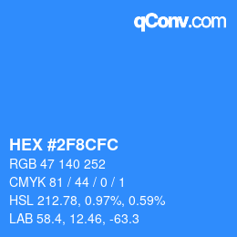Color code: HEX #2F8CFC | qconv.com