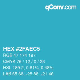 Color code: HEX #2FAEC5 | qconv.com