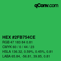 Código de color: HEX #2FB754CE | qconv.com