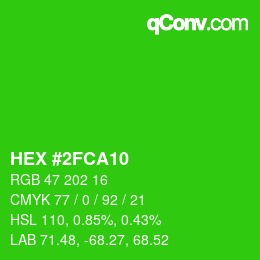 Color code: HEX #2FCA10 | qconv.com