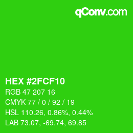 Color code: HEX #2FCF10 | qconv.com