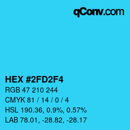 Color code: HEX #2FD2F4 | qconv.com