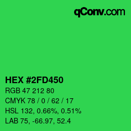 Color code: HEX #2FD450 | qconv.com