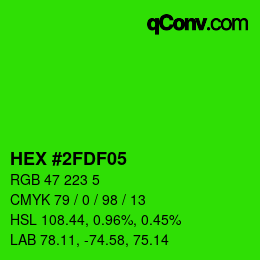Color code: HEX #2FDF05 | qconv.com