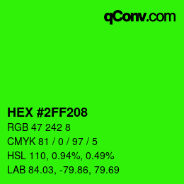 Color code: HEX #2FF208 | qconv.com