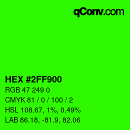 Color code: HEX #2FF900 | qconv.com