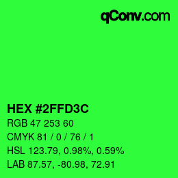Color code: HEX #2FFD3C | qconv.com