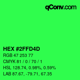 Color code: HEX #2FFD4D | qconv.com