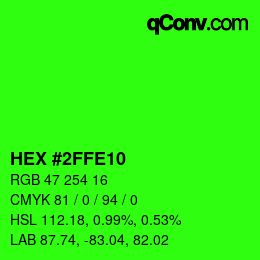 Color code: HEX #2FFE10 | qconv.com