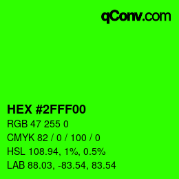 Color code: HEX #2FFF00 | qconv.com