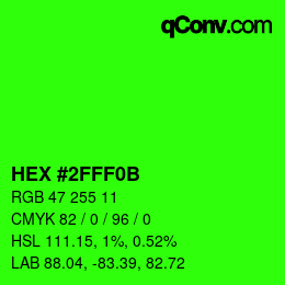 Color code: HEX #2FFF0B | qconv.com