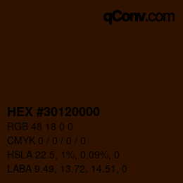 Color code: HEX #30120000 | qconv.com