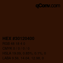 Color code: HEX #30120400 | qconv.com