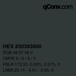 Color code: HEX #30393800 | qconv.com