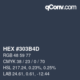 Color code: HEX #303B4D | qconv.com