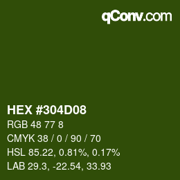 Color code: HEX #304D08 | qconv.com