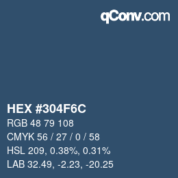 Color code: HEX #304F6C | qconv.com