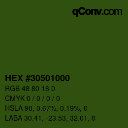 Farbcode: HEX #30501000 | qconv.com